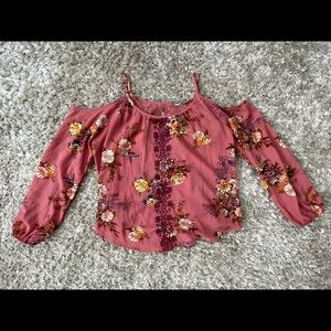 Womens L Off-Shoulder Rewind Shirt